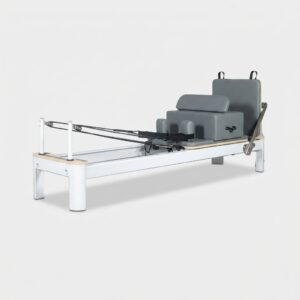 Reformer Pilates aluminium blanc pour studio professionnel