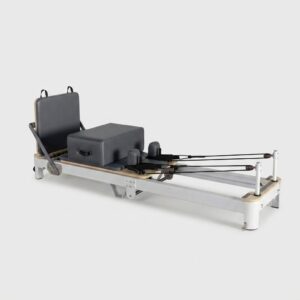 Reformer Pilates aluminium pliable blanc – studio professionnel