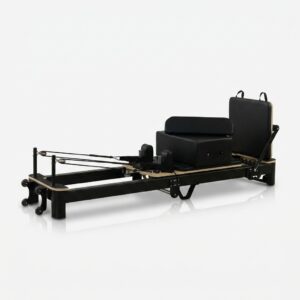 Reformer Pilates aluminium pliable noir – studio professionnel