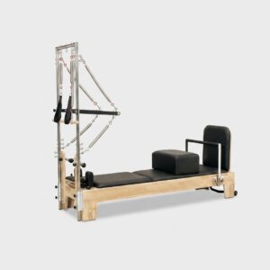 Reformer Pilates chêne avec tour intégrée – studio professionnel