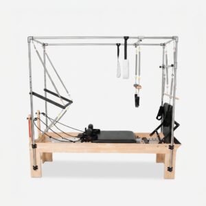 Reformer Pilates chêne avec barre d'appui intérieure